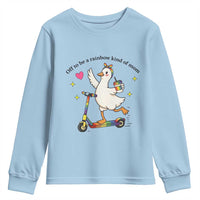 Off To Be Rainbow Kind Of Mom Youth Sweatshirt LGBTQ Goose Mom Rainbow