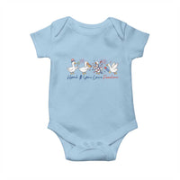 Silly Goose 4th of July Baby Onesie Honk If You Love Freedom