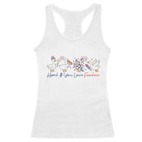 Silly Goose 4th of July Racerback Tank Top Honk If You Love Freedom