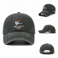 Silly Goose LGBTQ Rainbow Washed Cotton Baseball Cap Honk If You're Proud
