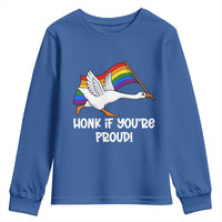 Silly Goose LGBTQ Rainbow Youth Sweatshirt Honk If You're Proud