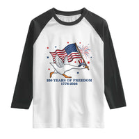 Freedom 250th Anniversary Raglan Shirt Funny 4th Of July Silly Goose