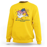 Freedom 250th Anniversary Sweatshirt Funny 4th Of July Silly Goose