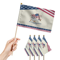 Freedom 250th Anniversary Patriotic Handheld Flag Funny 4th Of July Silly Goose