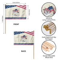 Freedom 250th Anniversary Patriotic Handheld Flag Funny 4th Of July Silly Goose
