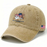 Freedom 250th Anniversary Washed Cotton Baseball Cap Funny 4th Of July Silly Goose