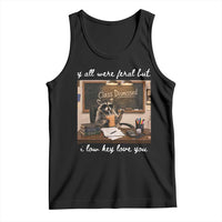 Last Day of School Teacher Feral Raccoon Tank Top Funny End of Year Summer Break Gift