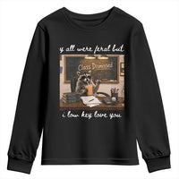 Last Day of School Teacher Feral Raccoon Youth Sweatshirt Funny End of Year Summer Break Gift