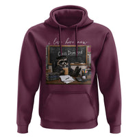 Funny Raccoon Graduation Hoodie I Live Here Now