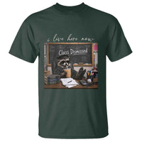 Funny Raccoon Graduation T Shirt I Live Here Now