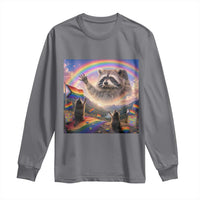 LGBTQ Pride Raccoon Rainbow Flag Long Sleeve Shirt Two Raccoons Howling to The Rainbow