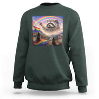 LGBTQ Pride Raccoon Rainbow Flag Sweatshirt Two Raccoons Howling to The Rainbow