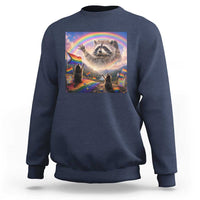LGBTQ Pride Raccoon Rainbow Flag Sweatshirt Two Raccoons Howling to The Rainbow