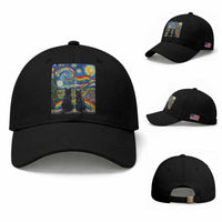 Cat Gay Pride Baseball Cap Starry Night Style LGBTQ Pride Support