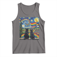 Cat Gay Pride Tank Top Starry Night Style LGBTQ Pride Support