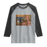 Probably Reading Trash Racoon Raglan Shirt Funny Racoon Book Lover 4th of July