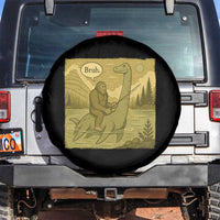 Funny Bigfoot Fishing Spare Tire Cover Sasquatch Loch Ness Monster Introvert Bruh - Wonder Print Shop