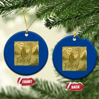 Funny Bigfoot Fishing Ceramic Ornament Sasquatch Loch Ness Monster Introvert Bruh - Wonder Print Shop