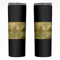 Funny Bigfoot Fishing Skinny Tumbler Sasquatch Loch Ness Monster Introvert Bruh - Wonder Print Shop