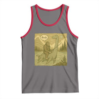 Funny Bigfoot Fishing Tank Top Sasquatch Loch Ness Monster Introvert Bruh - Wonder Print Shop