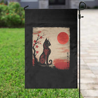Kawaii Anime Cat Japanese Cherry Blossom Garden Flag - Wonder Print Shop