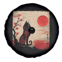 Kawaii Anime Cat Japanese Cherry Blossom Spare Tire Cover - Wonder Print Shop
