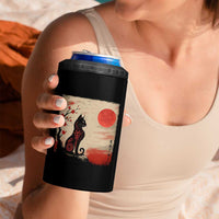Kawaii Anime Cat Japanese Cherry Blossom 4 in 1 Can Cooler Tumbler - Wonder Print Shop