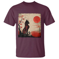 Kawaii Anime Cat Japanese Cherry Blossom T Shirt - Wonder Print Shop