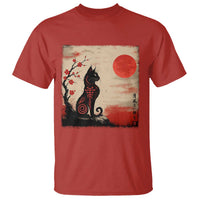 Kawaii Anime Cat Japanese Cherry Blossom T Shirt - Wonder Print Shop