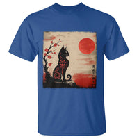 Kawaii Anime Cat Japanese Cherry Blossom T Shirt - Wonder Print Shop