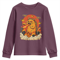Tacocat Monster Youth Sweatshirt Funny Cats Taco Lovers - Wonder Print Shop