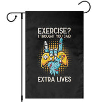 Funny Gamer Skeleton Hand Garden Flag Exercise I Thought You Said Extra Lives - Wonder Print Shop