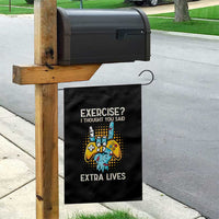 Funny Gamer Skeleton Hand Garden Flag Exercise I Thought You Said Extra Lives - Wonder Print Shop