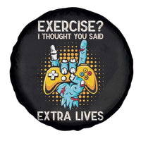 Funny Gamer Skeleton Hand Spare Tire Cover Exercise I Thought You Said Extra Lives - Wonder Print Shop