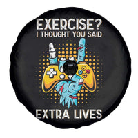 Funny Gamer Skeleton Hand Spare Tire Cover Exercise I Thought You Said Extra Lives - Wonder Print Shop