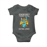Funny Gamer Skeleton Hand Baby Onesie Exercise I Thought You Said Extra Lives - Wonder Print Shop