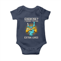 Funny Gamer Skeleton Hand Baby Onesie Exercise I Thought You Said Extra Lives - Wonder Print Shop