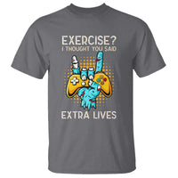 Funny Gamer Skeleton Hand T Shirt Exercise I Thought You Said Extra Lives - Wonder Print Shop