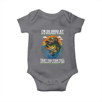 Funny Bass Fishing Baby Onesie I Am So Good At Catching Fish That The Fish Tell Stories About Me - Wonder Print Shop