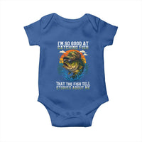 Funny Bass Fishing Baby Onesie I Am So Good At Catching Fish That The Fish Tell Stories About Me - Wonder Print Shop