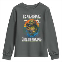 Funny Bass Fishing Youth Sweatshirt I Am So Good At Catching Fish That The Fish Tell Stories About Me - Wonder Print Shop