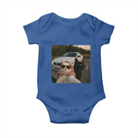 Cats Selfie Meme Baby Onesie Funny Black Cat Smoking Cigarette With Car - Wonder Print Shop