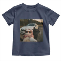 Cats Selfie Meme Toddler T Shirt Funny Black Cat Smoking Cigarette With Car - Wonder Print Shop