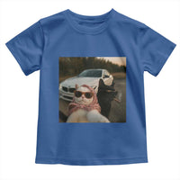 Cats Selfie Meme Toddler T Shirt Funny Black Cat Smoking Cigarette With Car - Wonder Print Shop
