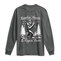 Funny Bigfoot Sasquatch Long Sleeve Shirt Breakin Hearts And Rippin Farts - Wonder Print Shop