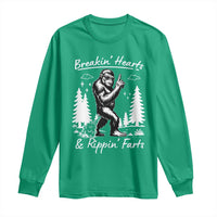 Funny Bigfoot Sasquatch Long Sleeve Shirt Breakin Hearts And Rippin Farts - Wonder Print Shop