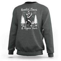 Funny Bigfoot Sasquatch Sweatshirt Breakin Hearts And Rippin Farts - Wonder Print Shop