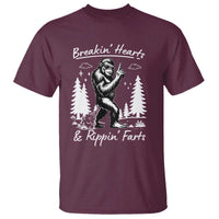 Funny Bigfoot Sasquatch T Shirt Breakin Hearts And Rippin Farts - Wonder Print Shop
