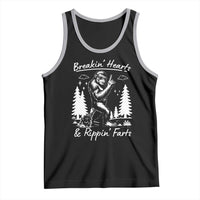 Funny Bigfoot Sasquatch Tank Top Breakin Hearts And Rippin Farts - Wonder Print Shop