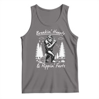 Funny Bigfoot Sasquatch Tank Top Breakin Hearts And Rippin Farts - Wonder Print Shop